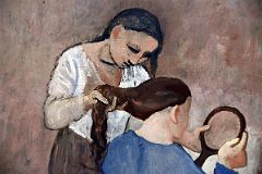 Pablo Picasso 1906 La Coiffure Close Up 1 - New York Metropolitan Museum Of Art